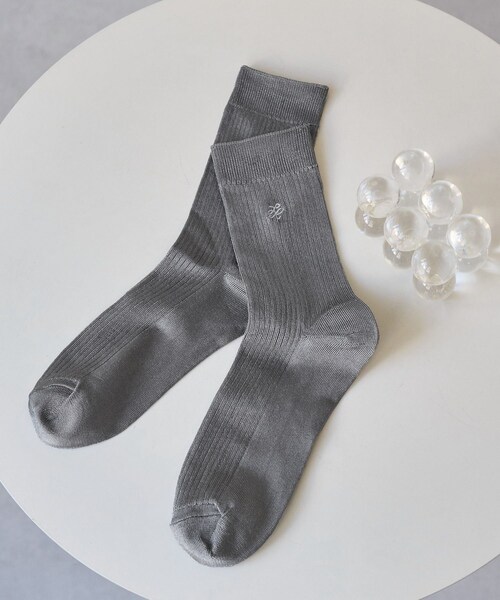 ROPE' PICNIC（ロペピクニック）の「RPロゴソックス（ソックス/靴下・レディース・ブラック/ホワイト/ダークブラウン/シルバー・F）」の12枚目の写真