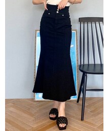 GYDA | H/W ボタンマーメイドデニムスカート(デニムスカート)