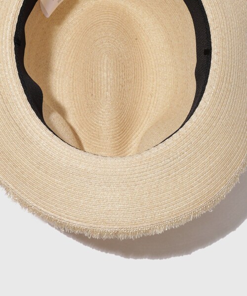 ADAM ET ROPE'(アダムエロペ)の「【KIJIMA TAKAYUKI/キジマ タカユキ】ABACA CENTER CREASE HAT(ハット・メンズ・ブラック/ベージュ・59)」の8枚目の写真