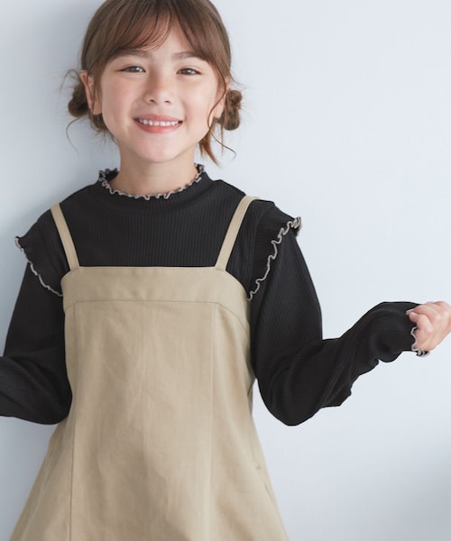 ROPE' PICNIC(ロペピクニック)の「【KIDS/キッズ】プチフリル配色テレコトップス(Tシャツ/カットソー・レディース・ブラック/キナリ/ラベンダー系・L/M/S)」の17枚目の写真