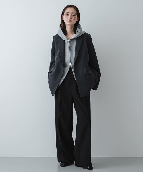 SENSE OF PLACE by URBAN RESEARCH(センスオブプレイスバイアーバンリサーチ)の「コクーンスリーブZIPパーカー(パーカー・レディース・IVORY/BLACK/GRAY・One)」の21枚目の写真