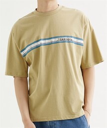 nissen | 綿100％ラインデザイン半袖Tシャツ　PIKO（ピコ）(Tシャツ/カットソー)