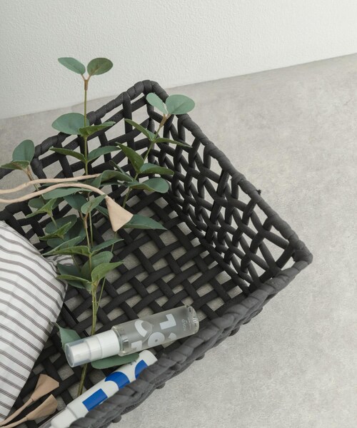 URBAN RESEARCH DOORS(アーバンリサーチドアーズ)の「BRID ROUGH KNIT BASKET WIDE S(収納グッズ・メンズ・GY/BE・S)」の5枚目の写真