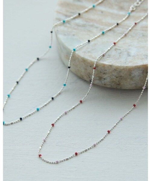 VIS(ビス)の「カラーチェーンネックレス(ネックレス・レディース・ブルー系/ピンク系・F)」の6枚目の写真