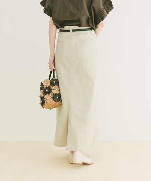 ITEMS URBANRESEARCH（アイテムズ アーバンリサーチ）の「『イージーケア』ストレッチチノスカート(楽着シリーズ)（スカート・レディース・CML/L.BEG/NVY・S/M）」の6枚目の写真