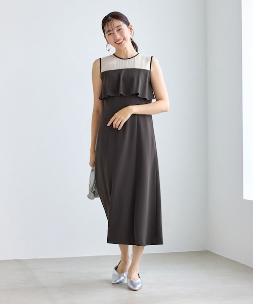 ROPE' PICNIC(ロペピクニック)の「【Mon E’toile/モンエトワール】バルーンビスチェセットワンピース/マルチWAY(ドレス・レディース・チャコール/ダークブラウン/ベージュ・M/S)」の13枚目の写真