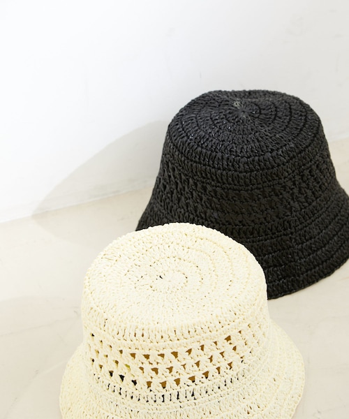 VIS（ビス）の「コーティングペーパーバケットハット（ハット・レディース・ブラック/キナリ・F）」の3枚目の写真