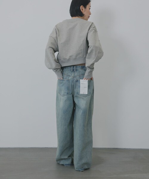 KBF(ケイビーエフ)の「『3サイズ展開』タックボタンアップデニム(デニムパンツ・レディース・L.BLUE/BLUE・34/36/38)」の6枚目の写真