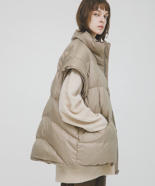 LAATO（ラート）の「short-sleeved down vest（その他アウター・レディース・チョコレート/ラクダ・FREE）」の21枚目の写真