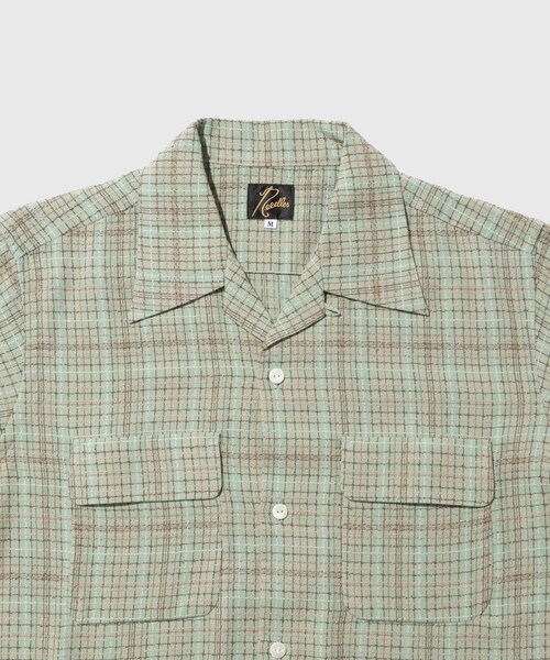 ADAM ET ROPE'(アダムエロペ)の「【NEEDLES/ニードルス】Classic Shirt - Dobby Grid(シャツ/ブラウス・メンズ・ブラウン/カーキ・M/S)」の8枚目の写真