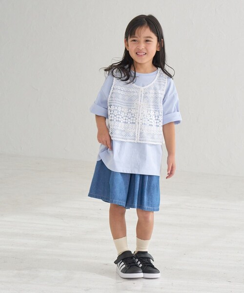 ROPE' PICNIC（ロペピクニック）の「【KIDS】DOGプリントトップス（Tシャツ/カットソー・キッズ・オフホワイト/サックス/ピンク・L/M/S）」の21枚目の写真