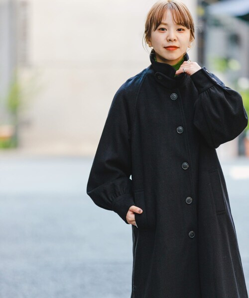 スタンドカラーコート