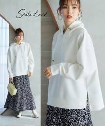 nissen | 大きいサイズ ダンボールニットきれい見えパーカー(パーカー)