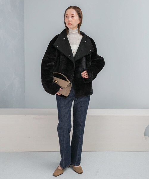 URBAN RESEARCH ROSSO（アーバンリサーチロッソ）の「『WEB/一部店舗限定』リバーシブルファーブルゾン（ブルゾン・レディース・IVORY/BLACK・FREE）」の18枚目の写真