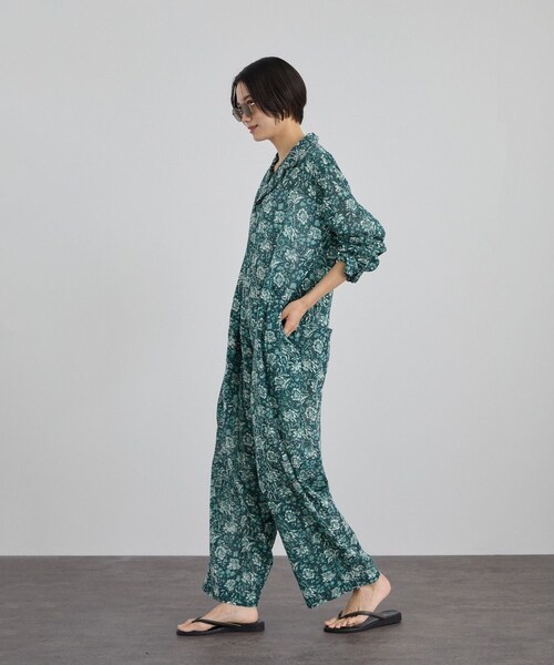 ADAM ET ROPE'(アダムエロペ)の「【J'aDoRe・一部店舗限定】【WONDER FULL LIFE/ワンダーフルライフ】トラベラーズオールインワン(つなぎ/オールインワン・レディース・グリーン系/ワイン系・S)」の7枚目の写真