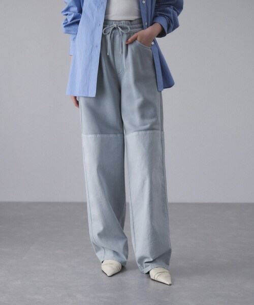 ADAM ET ROPE'(アダムエロペ)の「【AMOMENTO for ADAM ET ROPE'】別注DRAWSTRING DENIM PANTS(その他パンツ・レディース・ブラック/チャコール/ベージュ/ブルー系・S)」の22枚目の写真