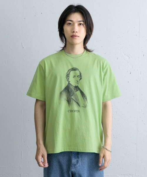 SENSE OF PLACE by URBAN RESEARCH（センスオブプレイスバイアーバンリサーチ）の「ヴィンテージライクTシャツ(ショパン)（Tシャツ/カットソー・メンズ・WHITE/MINT・M/L）」の20枚目の写真