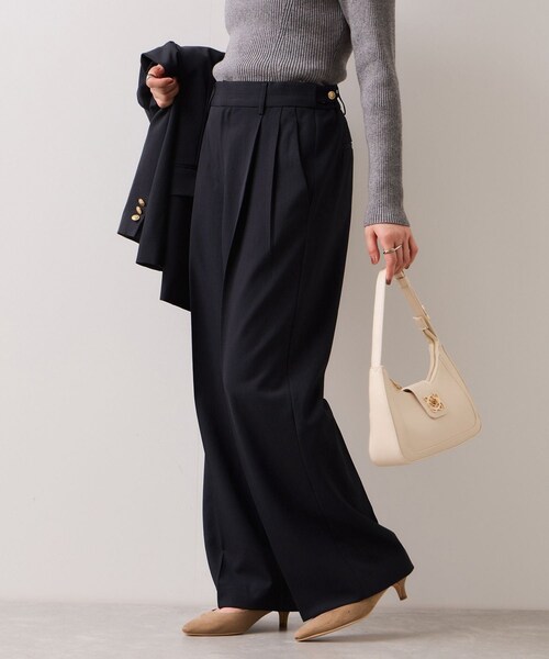 VIS（ビス）の「【美easy】コンフォートストレートワイドパンツ/イージーケア・UVケア・セットアップ対応（その他パンツ・レディース・グレー/ベージュ/ライトグリーン/ネイビー・L/M/S/SS）」の21枚目の写真