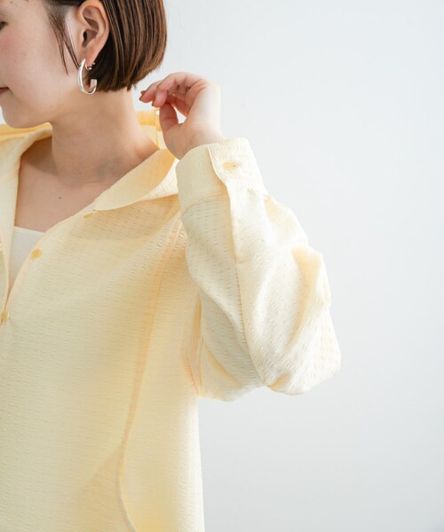 URBAN RESEARCH ROSSO（アーバンリサーチロッソ）の「F by ROSSO　サッカーストレッチアノラック（テーラードジャケット・レディース・CHECK/WHITE/YELLOW・FREE）」の22枚目の写真