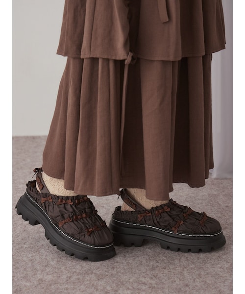 merry jenny（メリージェニー）の「Puffer ribbon sabot（サンダル・レディース・アイボリー・M/L）」の12枚目の写真