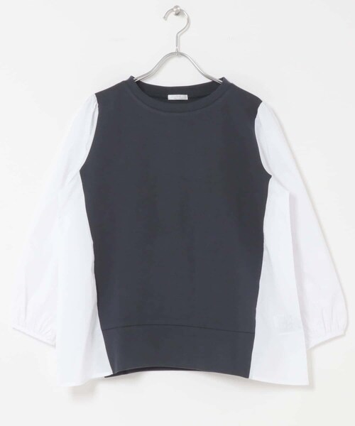 ITEMS URBANRESEARCH（アイテムズ アーバンリサーチ）の「フハクキリカエプルオーバー（Tシャツ/カットソー・レディース・BLK/NVY/BEG・FREE）」の9枚目の写真