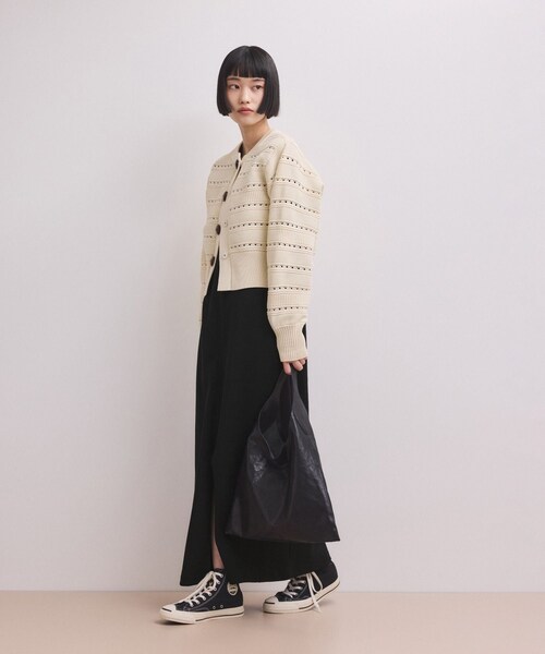 ADAM ET ROPE'(アダムエロペ)の「【WEB限定】マルチWAYヘンリーネックワンピース(ワンピース・レディース・ブラック/ダークブラウン/ネイビー・M/S)」の9枚目の写真