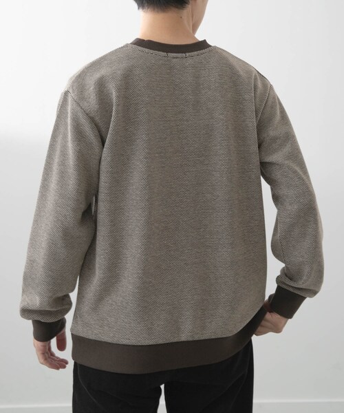 ITEMS URBANRESEARCH（アイテムズ アーバンリサーチ）の「バーズアイ ジャカード スウェット（スウェット・メンズ・BEG/D.BRN/NVY・M/L）」の8枚目の写真