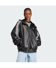 adidas | Adilenium オーバーサイズ フェイクレザージャケット(ナイロンジャケット)