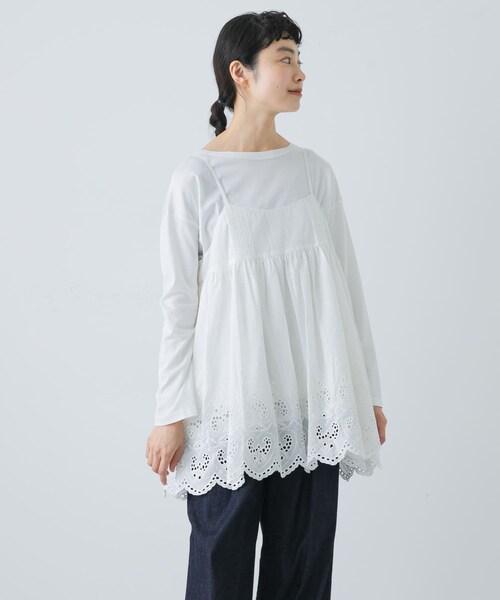 かぐれ（カグレ）の「スカラップ刺繍キャミソール（キャミソール・レディース・OFF/BLACK・FREE）」の11枚目の写真