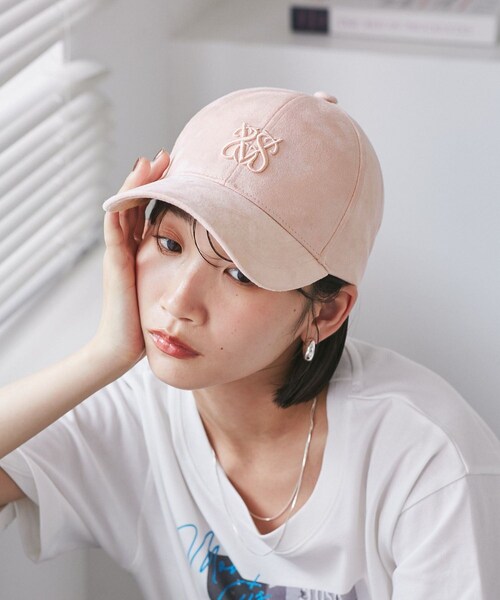 VIS（ビス）の「スエードロゴキャップ/追加（キャップ・レディース・チャコール/ブラウン/ピンク系・F）」の3枚目の写真