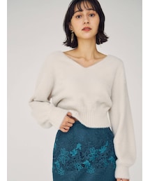 MERCURYDUO | 2WAYバルーンスリーブミニシャギーニット(ニット/セーター)