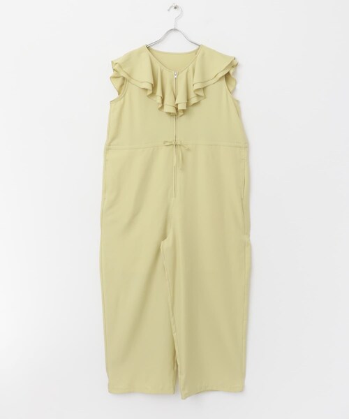 SENSE OF PLACE by URBAN RESEARCH（センスオブプレイスバイアーバンリサーチ）の「フリルオールインワン（サロペット/オーバーオール・レディース・Y.BEG/NAVY/BLACK・S/M）」の18枚目の写真