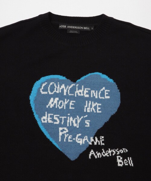 URBAN RESEARCH（アーバンリサーチ）の「Andersson Bell　BOYS H.MESSAGE CREW-NECK SWEATER（ニット/セーター・メンズ・BLK/IVRY/BLACK・L）」の14枚目の写真