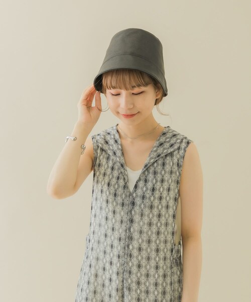 SMELLY（スメリー）の「フロントラインフェイクレザーハット（ハット・レディース・BLK/IVO・-）」の20枚目の写真