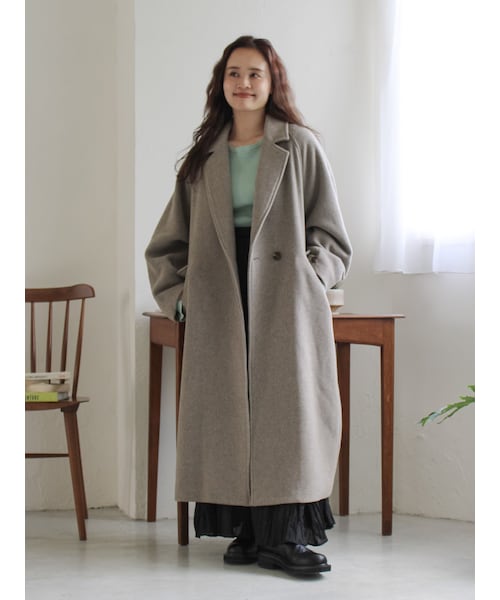Ungrid（アングリッド）の「ルーズシルエットチェスターコート（チェスターコート・レディース・ミディアムグレー/ブラック/ブルー/ミックス・S/M/F）」の15枚目の写真