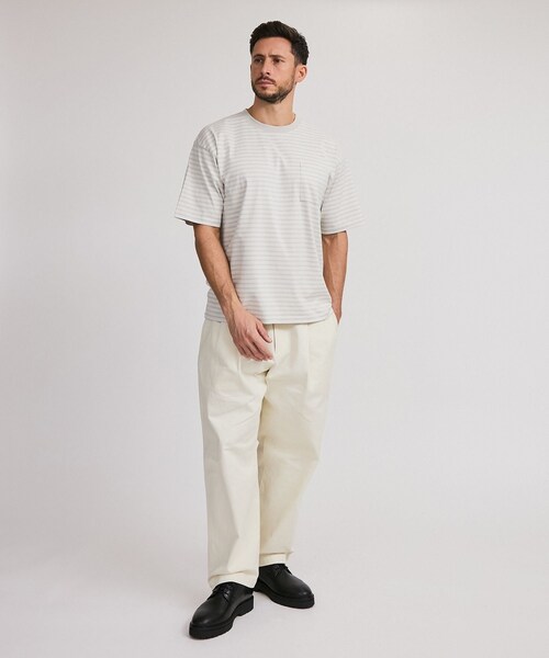 Saturdays NYC（サタデーズ ニューヨークシティ ）の「Multi Stripe Relax SS Tee（Tシャツ/カットソー・レディース・グレー/オリーブ・L/M/S/XL/XS）」の19枚目の写真