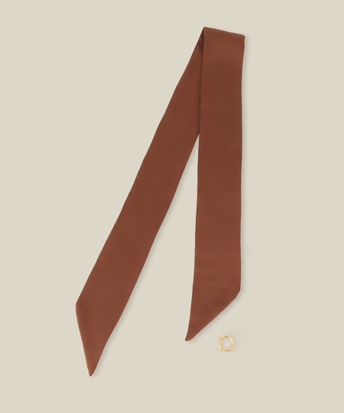 ROPE'（ロペ）の「リング付き マルチWAYスカーフ（バンダナ/スカーフ・レディース・ブラック/ブラウン/サックス/クリーム・F）」の15枚目の写真