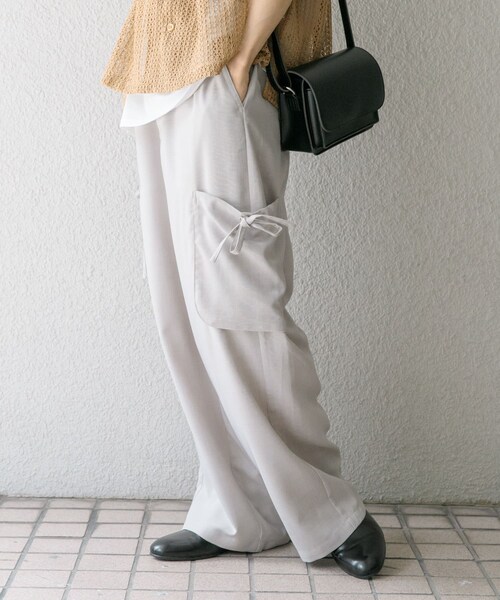 SENSE OF PLACE by URBAN RESEARCH（センスオブプレイスバイアーバンリサーチ）の「『セットアップ対応』 リネンライクサイドポケットワイドパンツ（その他パンツ・メンズ・GREIGE/BLUE・M/L）」の7枚目の写真