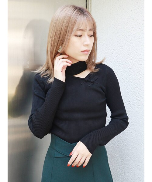 MURUA（ムルーア）の「アシメチャイナニット（ニット/セーター）」 - WEAR