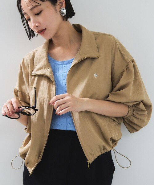 VIS(ビス)の「【POLO BCS】VIS別注スタンドネックバルーンブルゾン/WEB限定(ブルゾン・レディース・ブラック/ベージュ・F)」の9枚目の写真