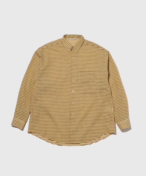 ADAM ET ROPE'（アダムエロペ）の「【AURALEE/オーラリー】AIRY LIGHT COTTON CHECK BIG SHIRT（シャツ/ブラウス・メンズ・ダークブラウン/イエロー・3/4）」の3枚目の写真