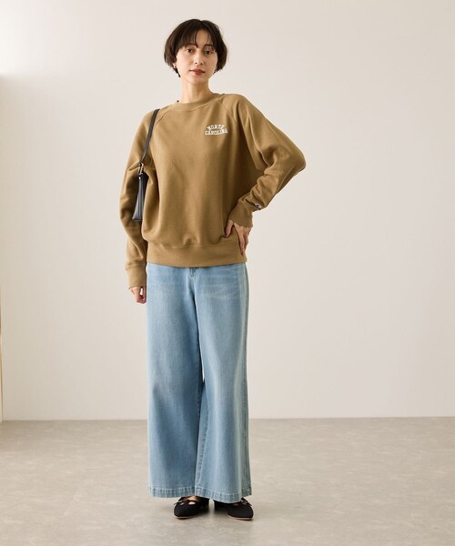 ROPE' PICNIC（ロペピクニック）の「【Champion/チャンピオン別注】アソートロゴスウェットプルオーバー/リンクコーデ（スウェット・レディース・キナリ系/ブラウン/サックス・F）」の19枚目の写真