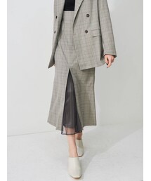 MERCURYDUO | チュールドッキングウールツイルマーメイドスカート(スカート)