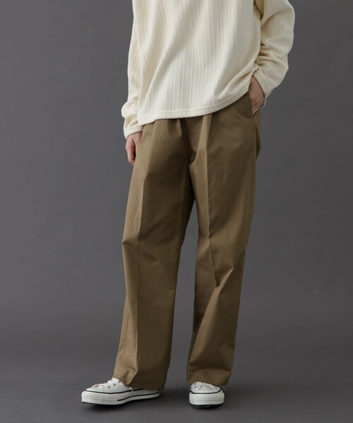 URBAN RESEARCH DOORS（アーバンリサーチドアーズ）の「FORK&SPOON　イージーチノパンツ（チノパンツ・レディース・BLACK/BEIGE・1/2）」の2枚目の写真