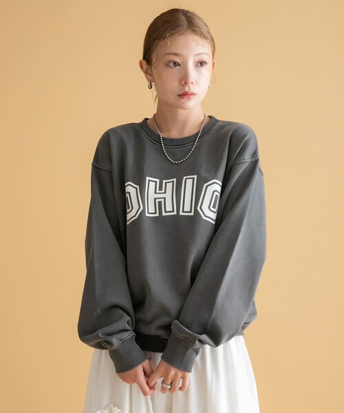 URBAN RESEARCH Sonny Label（アーバンリサーチサニーレーベル）の「GEM SPORTSWEAR　クルーネックロゴスウェット（スウェット・レディース・スミクロ/オートミール/ネイビー・M/L）」の6枚目の写真