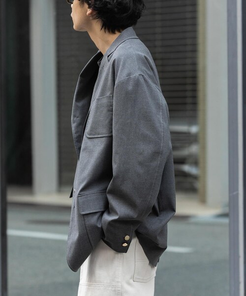 URBAN RESEARCH DOORS(アーバンリサーチドアーズ)の「FORK&SPOON キャリーマンテーラードジャケット(テーラードジャケット・メンズ・NAVY/CHARCOAL・4/5)」の4枚目の写真