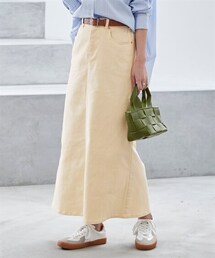 nissen | 大きいサイズ  ストレッチゆるリラックスカラーデニムスカート（ゆったりヒップ）(スカート)