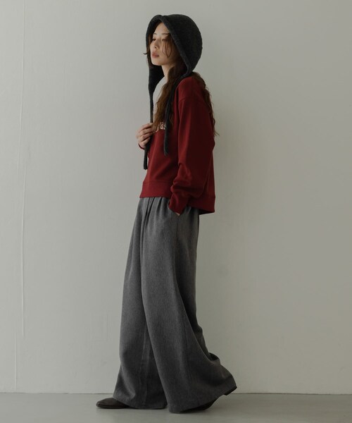 URBAN RESEARCH Sonny Label（アーバンリサーチサニーレーベル）の「メッセージロゴスウェットプルオーバー（スウェット・レディース・チャコール/オートミール/チェリーブラウン・Free）」の19枚目の写真
