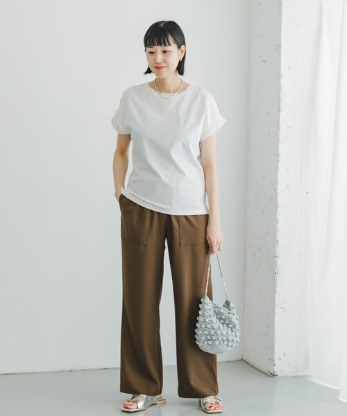 ITEMS URBANRESEARCH（アイテムズ アーバンリサーチ）の「バックタックフレンチプルオーバー（Tシャツ/カットソー・レディース・L.BEG/WHT/BLK/CML/KHK/WHT2・FREE）」の12枚目の写真