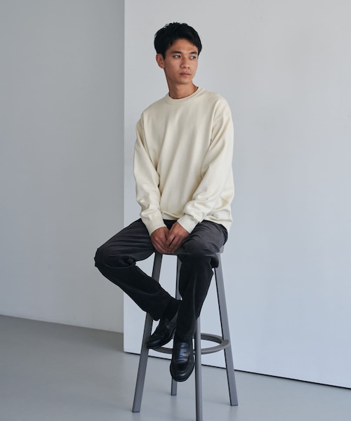 URBAN RESEARCH DOORS（アーバンリサーチドアーズ）の「『仁村紗和さん着用』『UR TECH 200日ニット』クルーネック（ニット/セーター・メンズ・OFF/CHARCOAL/OFF×BLACK/CHA×YEL.K/BROWN・M/L/XL）」の15枚目の写真